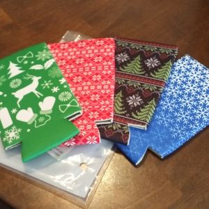 Neoprene Beer Pot (12oz) Set of 4 Winter Series Large Koosies